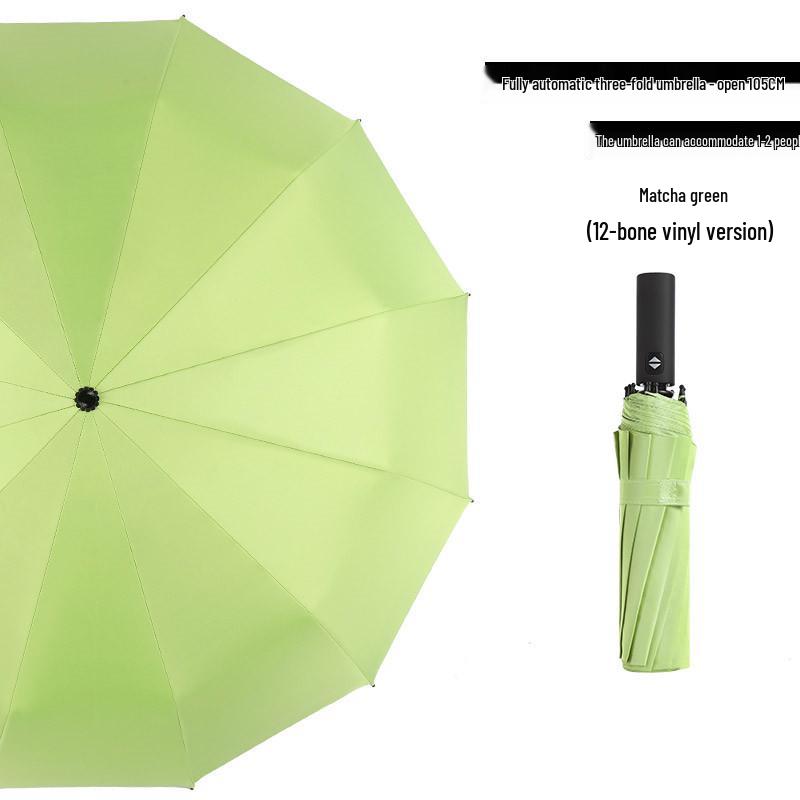 Enhanced Automatic Folding Umbrella for Men & Women: Dual-Use Sun & Rain Protection with Thickened Sunshade & UV Shield