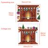 Christmas Fireplace Wall Decals DIY Home Decor Living Room Sticker Bedroom Decoration Nursery