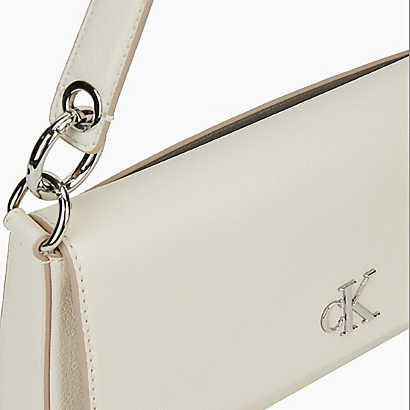 New CALVIN KLEIN Synthetic Material Crossbody Bag, Shoulder Bag Women's Cow Ivory 4K3000G-67U