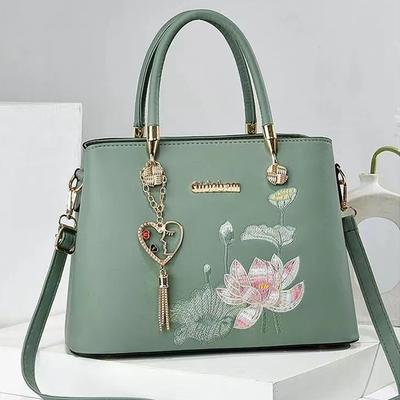 Women New Chinese Style National Style Lotus Handbag Quality Shoulder Bag Messenger Bag On Behalf of Bags
