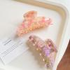 Acetic Acid Acetate Hair Claw Fresh Flower Hair Claw Fashion Irregular Pattern Shark Clip  Travel