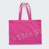 METALLIC LOGO TOTE BAG (MAGENTA)