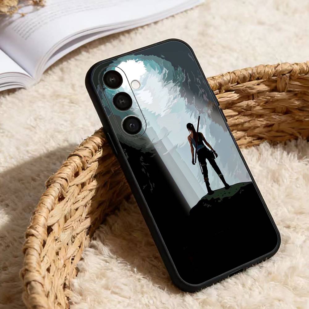 T-Tomb Hot R-Raider Lara Croft Phone Case For Samsung Galaxy A91,80,73,72 ,71,53,52,32 ,31,22,21s,20,Soft Black Case