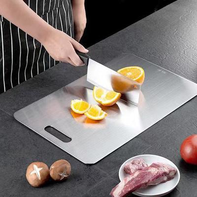 Double Sided Stainless Steel Cutting Board Thickened Anti-Mold Chopping Board for MeatFood Grade Kitchen Chopping Board