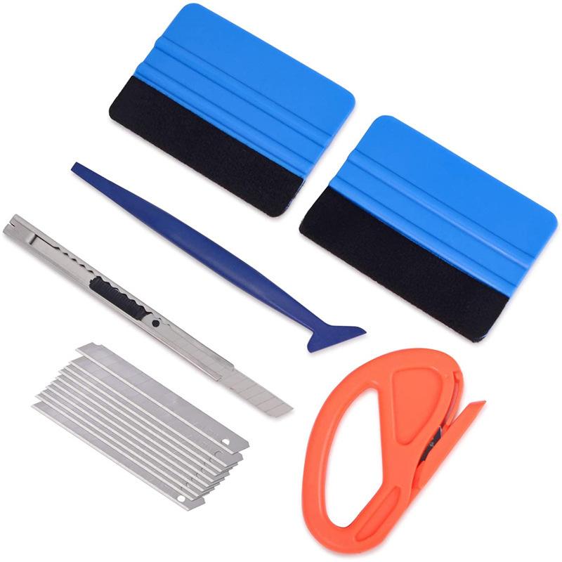 15Set of Window Film Tools Kit Including Felt Scraper,Retractable Fruit Knife and Snap Blade