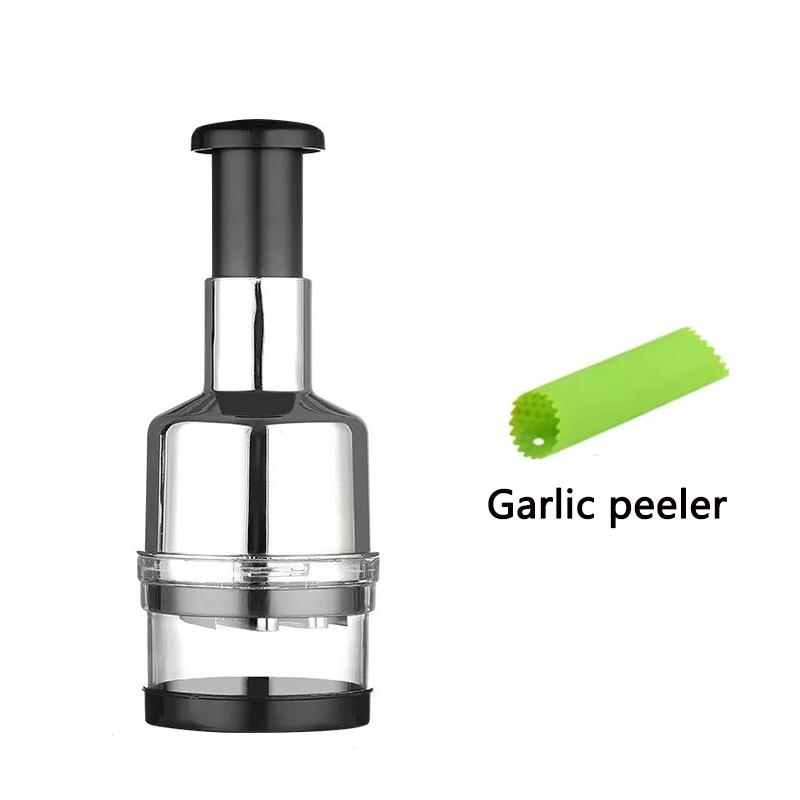 Garlic Onion Chopper Manual Pressed Garlic Press Machine Garlic Squeezer Fruit Vegetable Chopper Multifunction Kitchen Tool