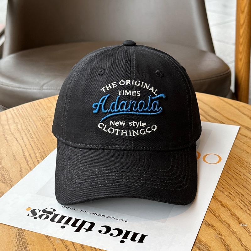 New baseball cap three-dimensional embroidery fashionable soft top cap men's and women's pure cotton shows small face