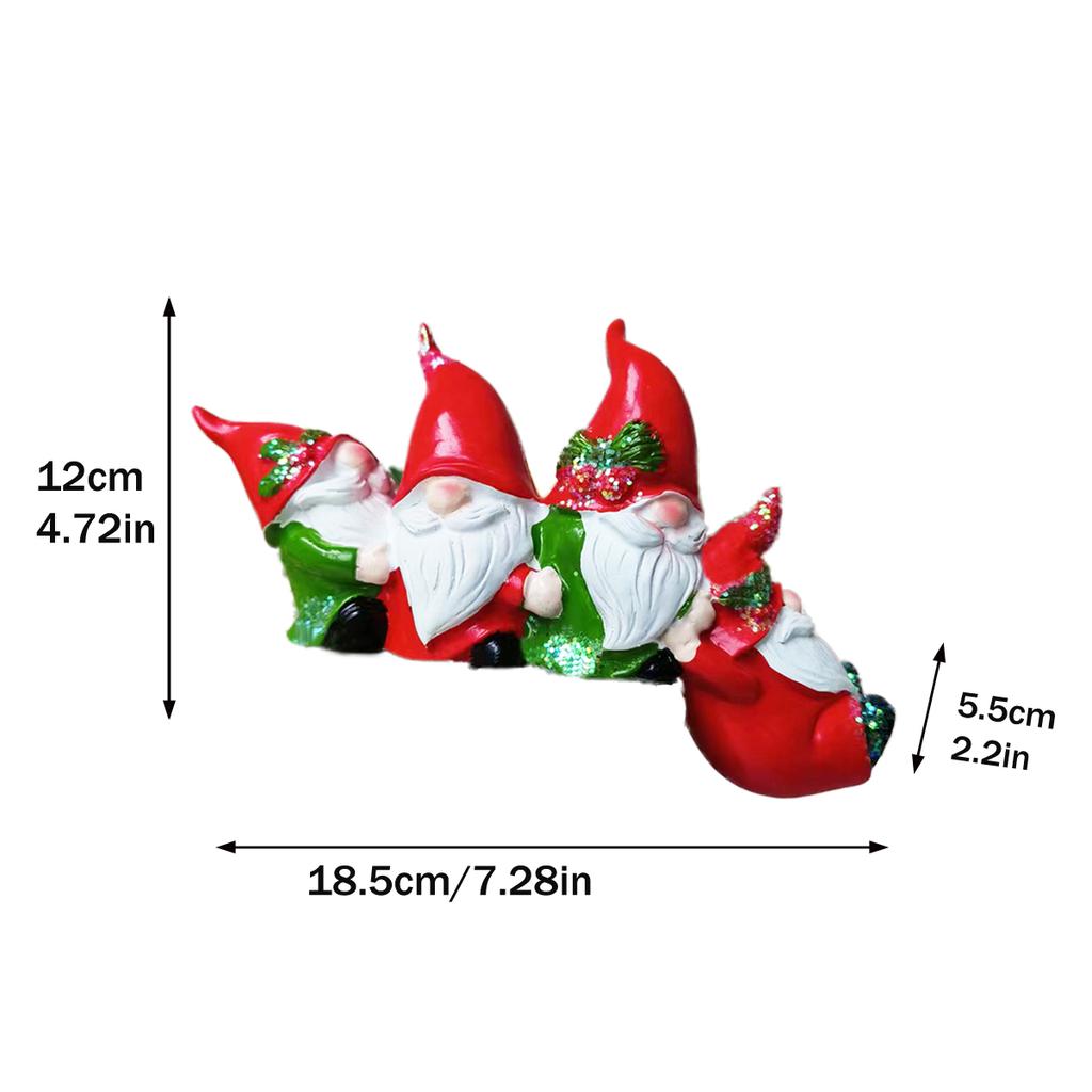 Father Christmas Resin Ornament Christmas Gnomes Four Dwarfs Christmas Holiday Party Decorations