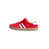 Cowhide Red Inner Height Increase Three Bars Women's Shoes Flat Bottom Versatile Shallow Mouth Comfortable Sports and Leisure