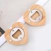1/5/20PCS Beer Bottle Opener Heart Shaped Bamboo Magnetic Opener Portable Fridge Magnet Beer Opener Bar Wedding Home Party Tools