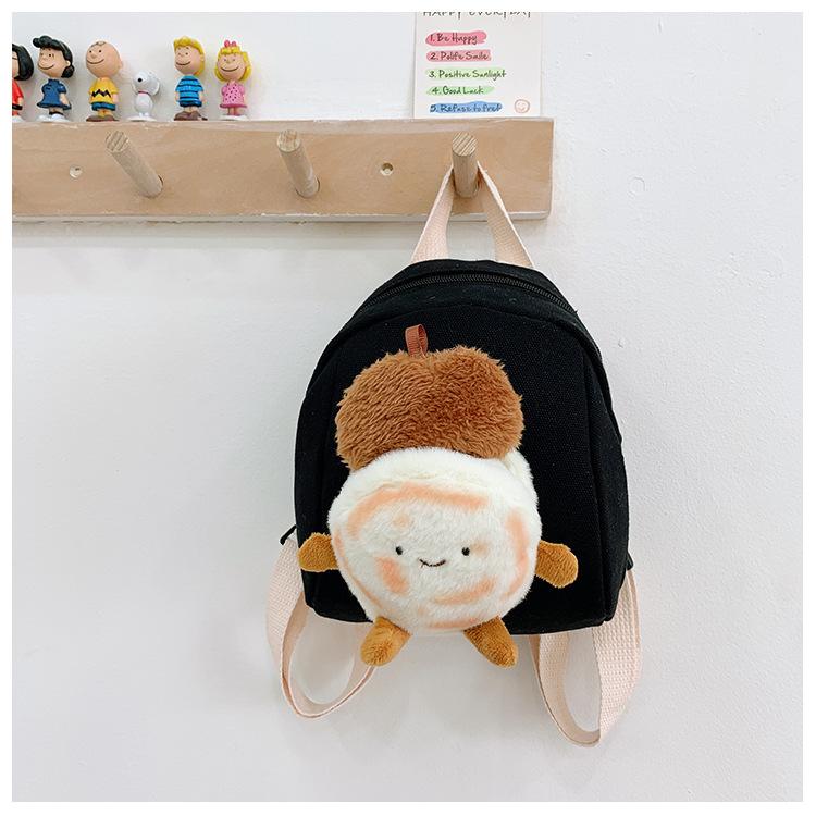 

School bag 2025 new school bag boys and girls cute cartoon small school bag casual versatile change bag чорний