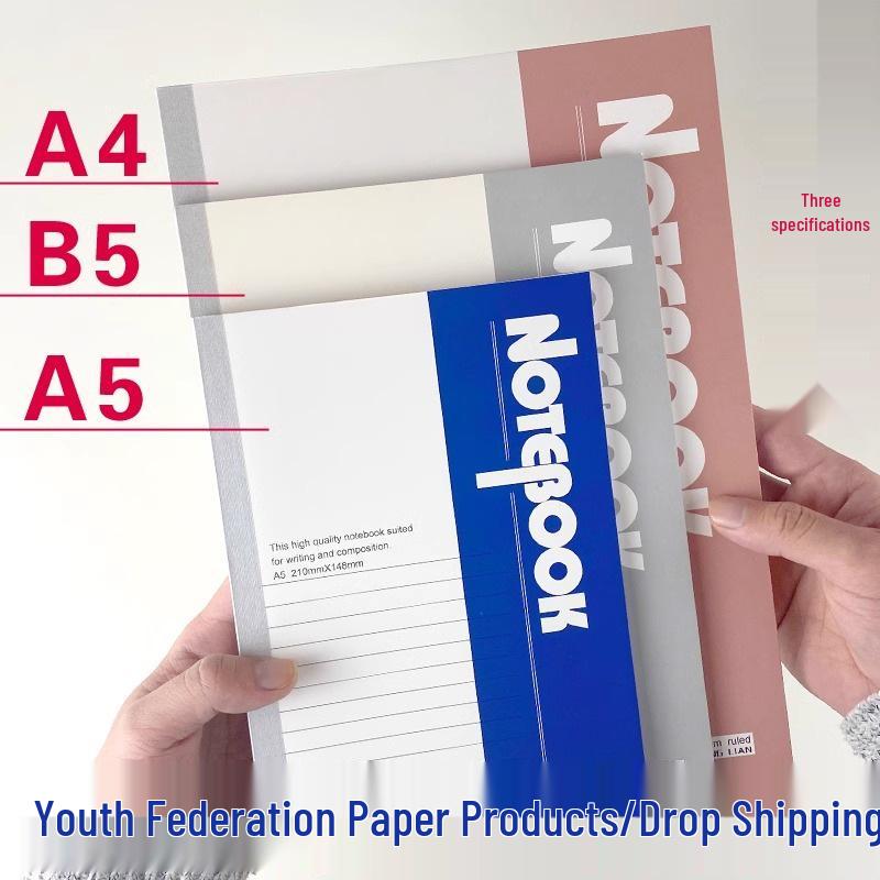 

Молодежная федерация А5/В5/А4 Утолщенная тетрадь – Большой формат для студентов и офисного использования A4, 100 sheets