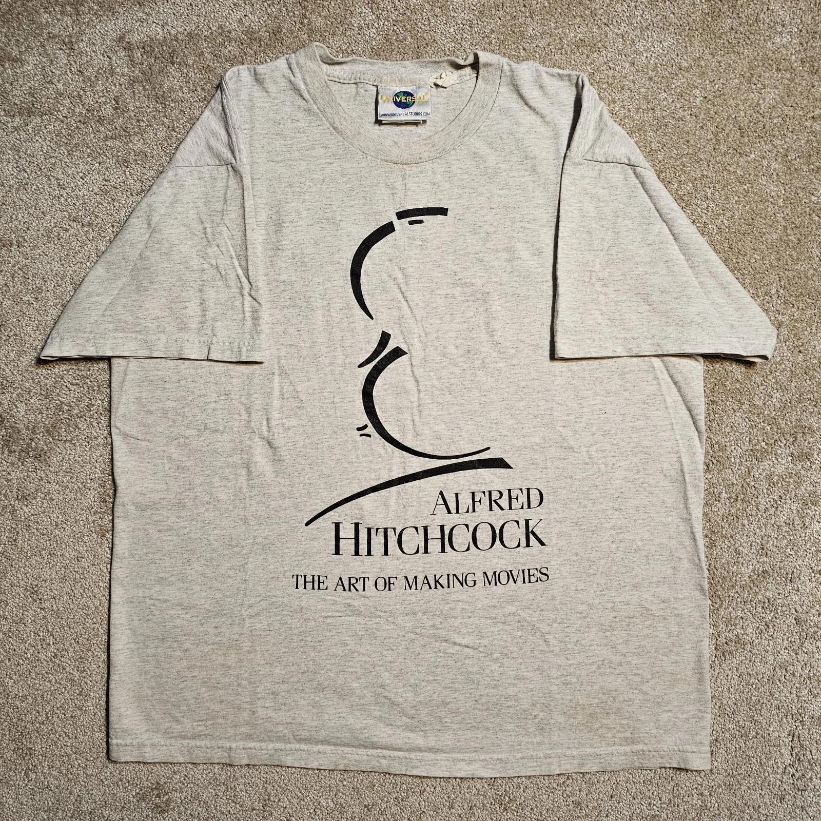 Vintage 90s Alfred Hitchcock Art Of Making Movies T-shirt Mens L Grunge Punk Emo 4XL