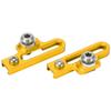 2Pcs Bike C Clamp Brake Pad Aluminum Alloy Extension C Caliper Adapter Brakes for Road BicyclesGold