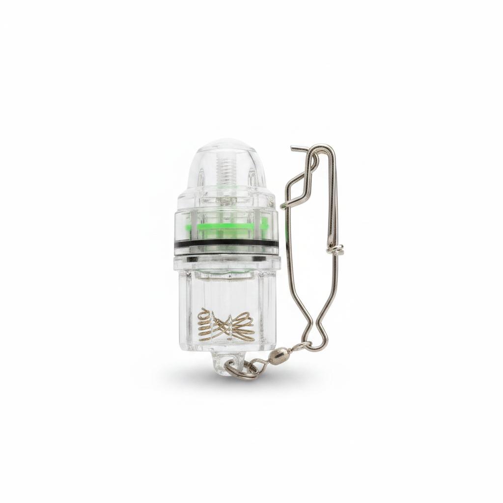 LED Green/Yellow Fishing Lights Underwater Battery-Powered IP68 Waterproof 6000K Daylight Lighting Distance Deep Drop Green-constant light