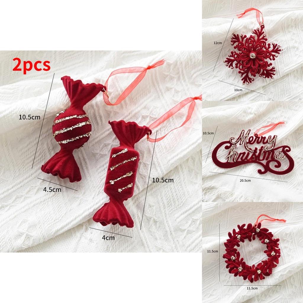 Beautiful Red Velvet Reindeer Hanging Decorations Perfect For Christmas Tree And Window Accents
