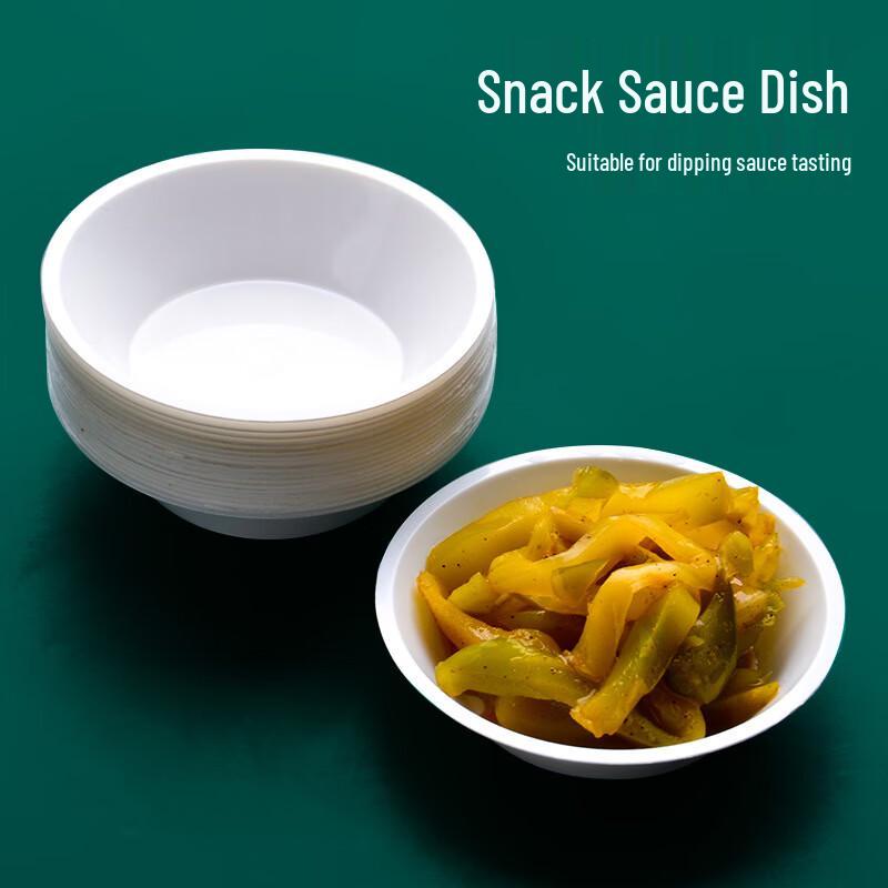 WS Disposable White Small Plastic Dishes