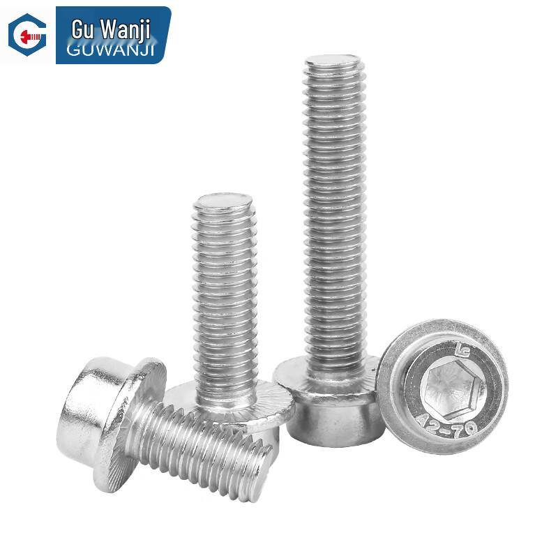 Guwanji 304 Stainless Steel Hex Flange Head Anti-slip Screws