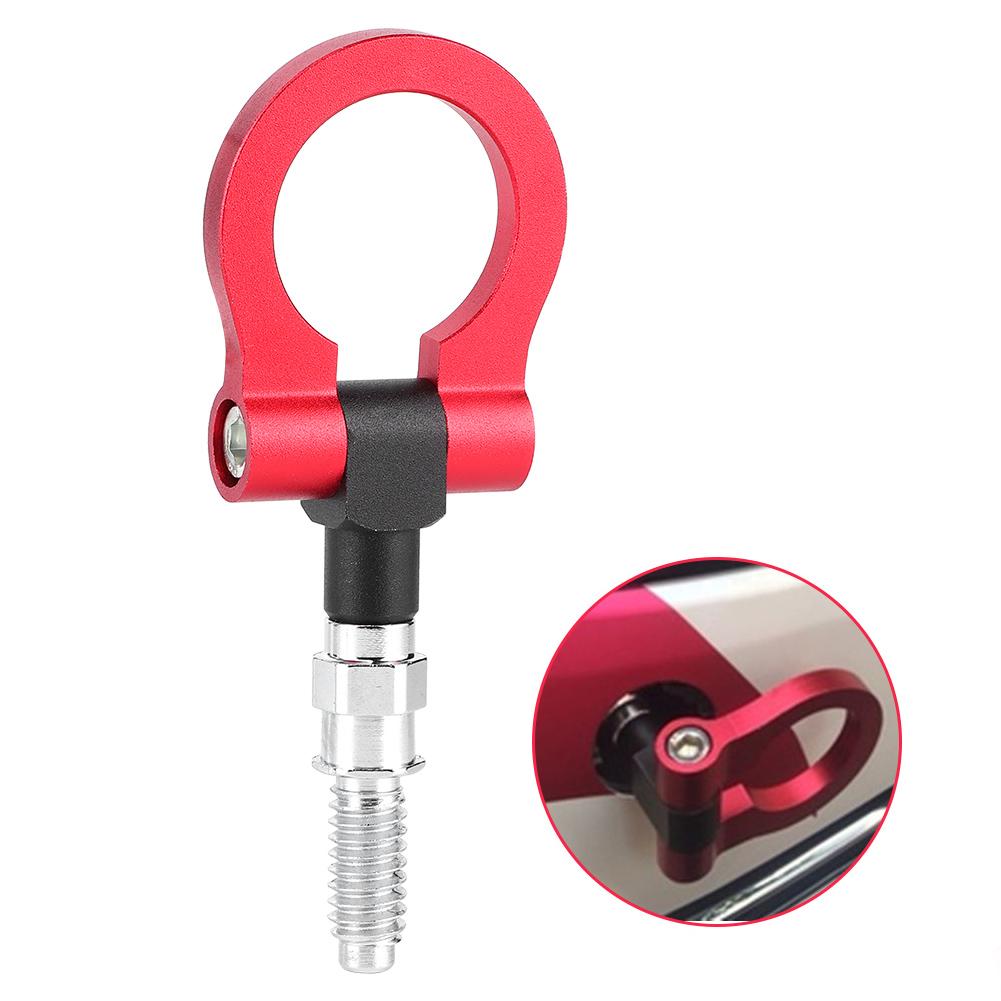 Car Auto Trailer Aluminum Alloy Front Tow Hook Decoration Towing Ring for E Series Red