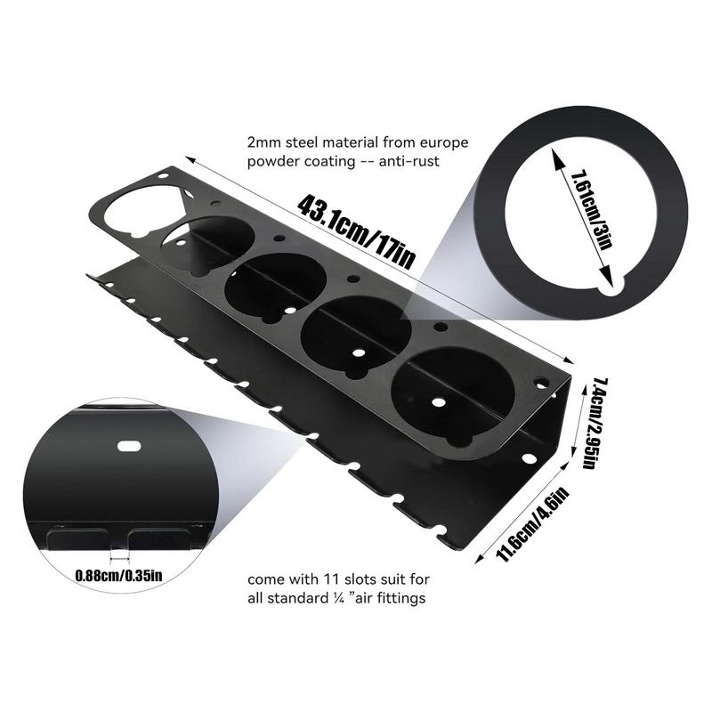 Spray Bottle Holder Rack Wall Mounted Storage Rack Spray Can Holder Rack Heavy Duty Organizer Tool Steel 5 Holes Bottle Holder