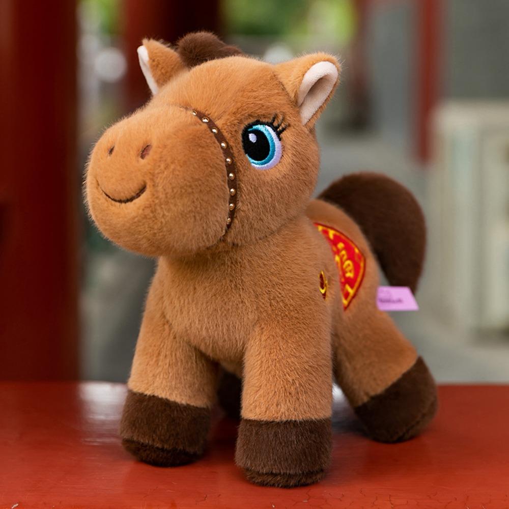 Mascot Dolls Plush Horse Keychain 2026 Year of Horse Stuffed Animal Keyring Birthday Gift