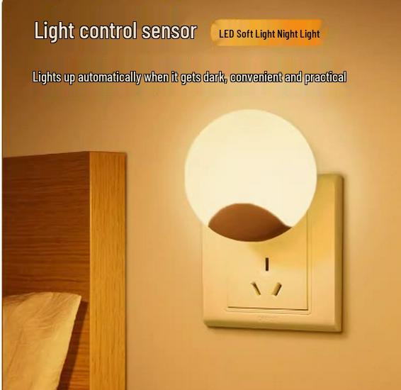 Automatic Night Light: Smart Plug-In Lamp with Motion Sensor, Dims At Dawn for Bedrooms
