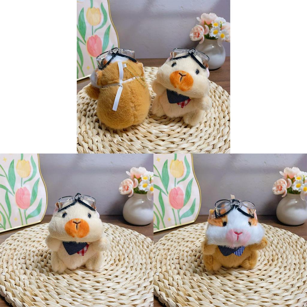Dutch Pig Plush Keychain With Swim Goggles Soft Toy For Kids And Teens
