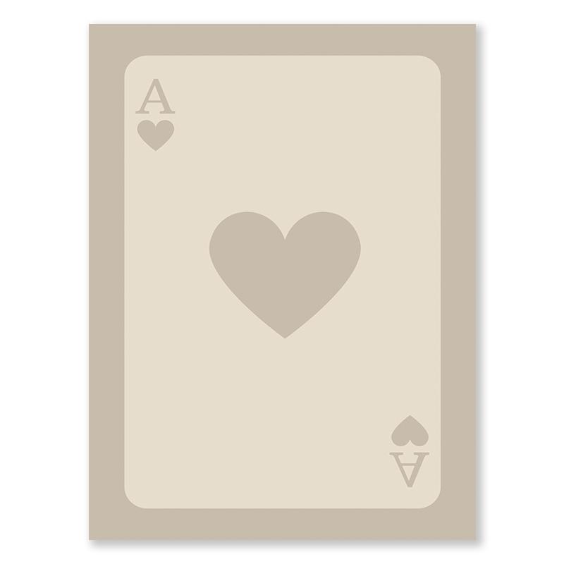 Multi Colour Fashion Retro Wall Art Ace of Spades Love Canvas Painting Pink Orange Yellow Black Green Blue Purple Bedroom Poster