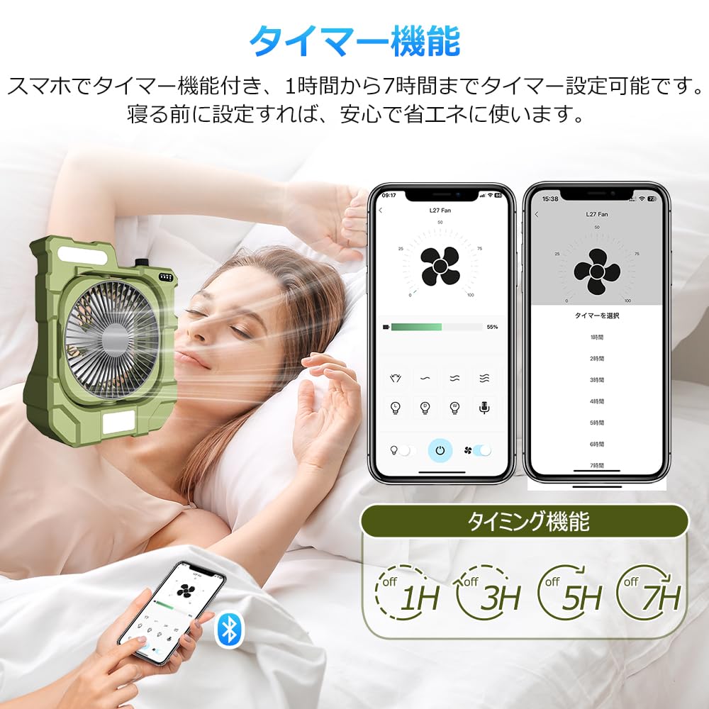 Bezdrôtový stolný ventilátor s osciláciou DC 12800mAh LED stmievanie a farba Smartphone Ochrana pred úpalom Kempingové vybavenie Tichý, napájaný cez USB, Bezdrôtový, napájaný cez USB,