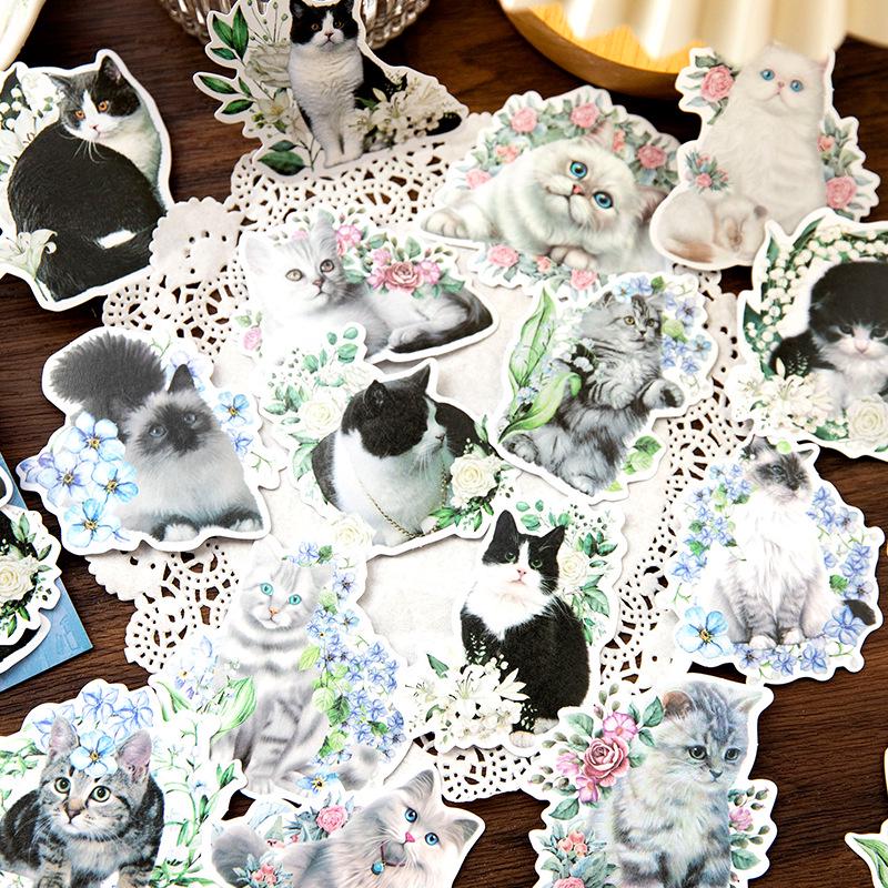 Yan Ji Retro Washi Sticker Pack - Roaming Time Series: 45-Piece Journal Decoration Stickers