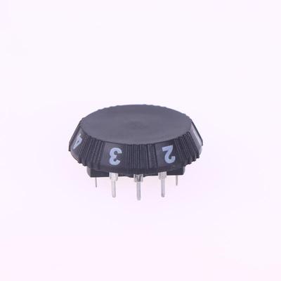 1Pc WH28-5-B503 Black 1-6 Rotary Potentiometer 50K With Switch One Revolution To 10 Gears