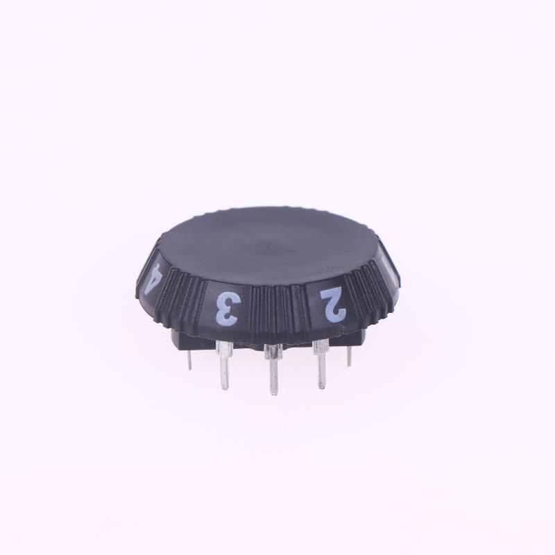 

1Pc WH28-5-B503 Black 1-6 Rotary Potentiometer 50K With Switch One Revolution To 10 Gears one size