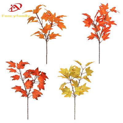 Fancyfamily 1PC Thanksgiving Simulation Maple Leaf Flower Arrangement Accessories Ornament Home Decoration