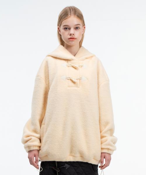 Fake Mama Duffle Pocket Hoodie [Cream] Ivory