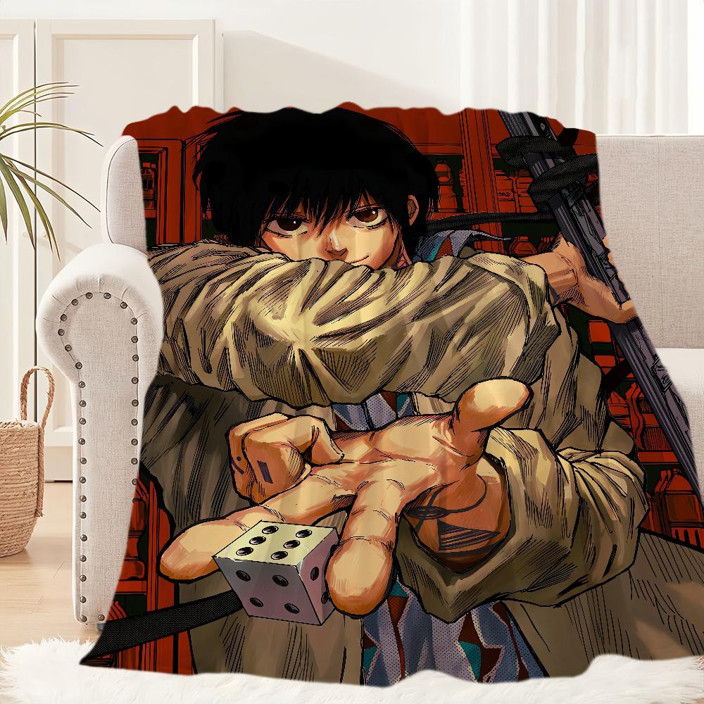 Manta de felpa Anime Yoichi Nagumo Sakamoto Days Alfombra de sofá para siesta para Sala de estar Cálida Oficina Dormitorio Cumpleaños Hogar Viaje Regalos para Niños