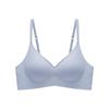 Soft Support Jelly Glue Fixed Cup Ice Silk Underwear Women's Summer Thin Breathable Gathering Bra Cover No Trace No Steel Ring