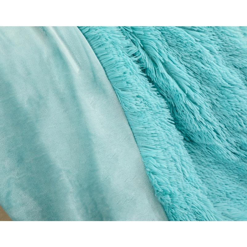 Soft Shaggy Long Fur Throw Blanket Thick Cozy Sofa Cover for Bed Living Room Nap Home Decor 200x230cm