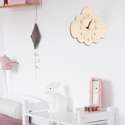 Wall Alarm Clock Creative Decorative Wooden Durable Wooden Wall Clock for Living Room