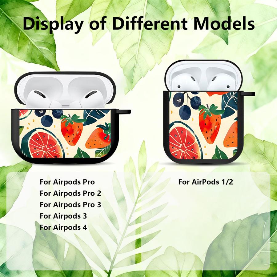 Case For Airpods Pro2 4 Pro3 2 1 3 Pro Earphone Cases Cover Fresh StrawBerry Watermelon