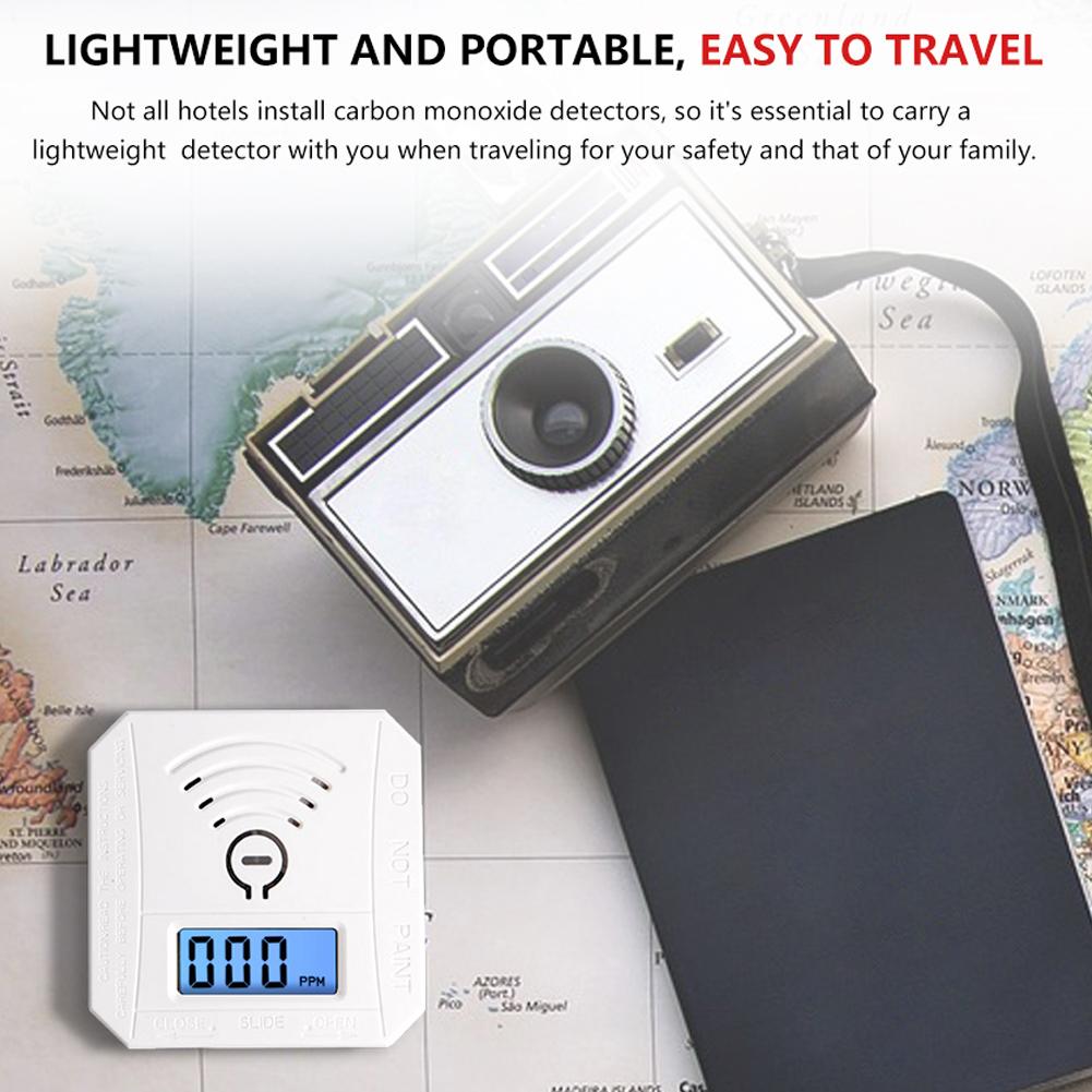 Electrochemical Sensor Carbon Monoxide Gases Leakage Detector Unit 3 Digit LCD Display Sound and Light Alarm LED