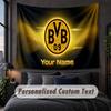 Arazzo con Testo Nome Personalizzato, Appeso Decorativo da Parete Borussia Dortmund, Arazzo Sfondo per Casa Camera da Letto
