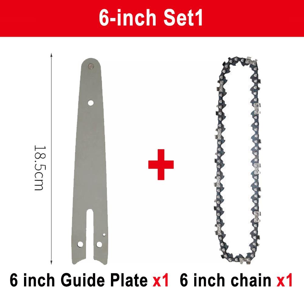 1Set for Electric Saw Chain Guide Plate Set Electric Saw Parts Garden Tool Saw Chain Kit 4/6/8 Inch Logging Pruning