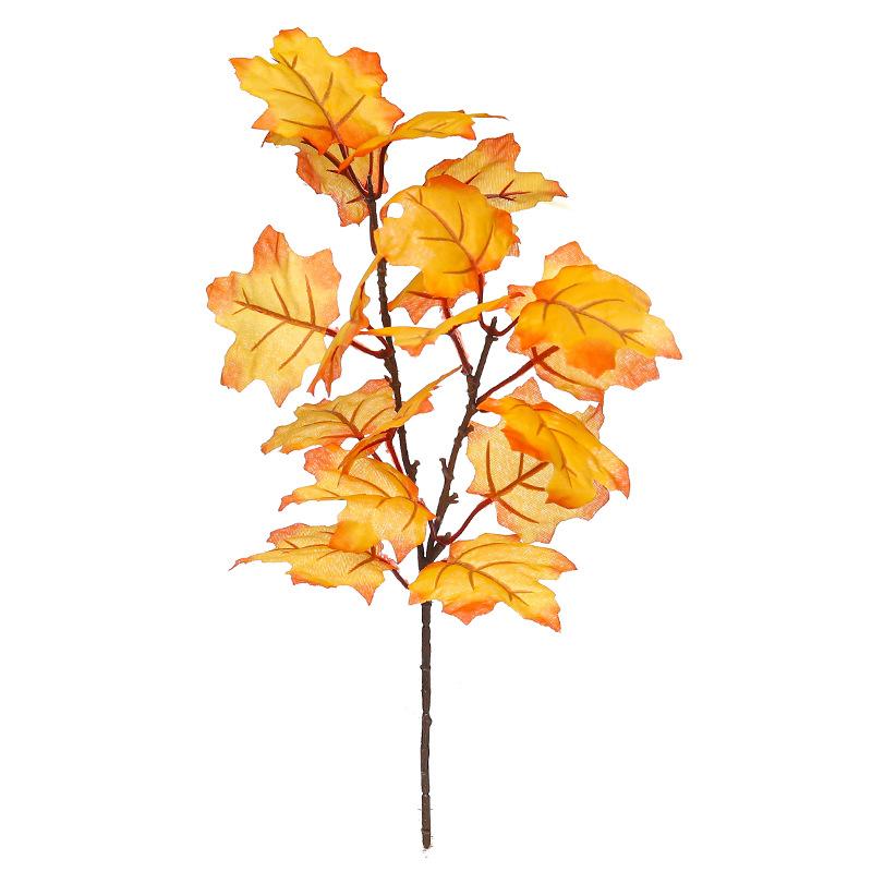Fancyfamily 1PC Thanksgiving Simulation Maple Leaf Flower Arrangement Accessories Ornament Home Decoration