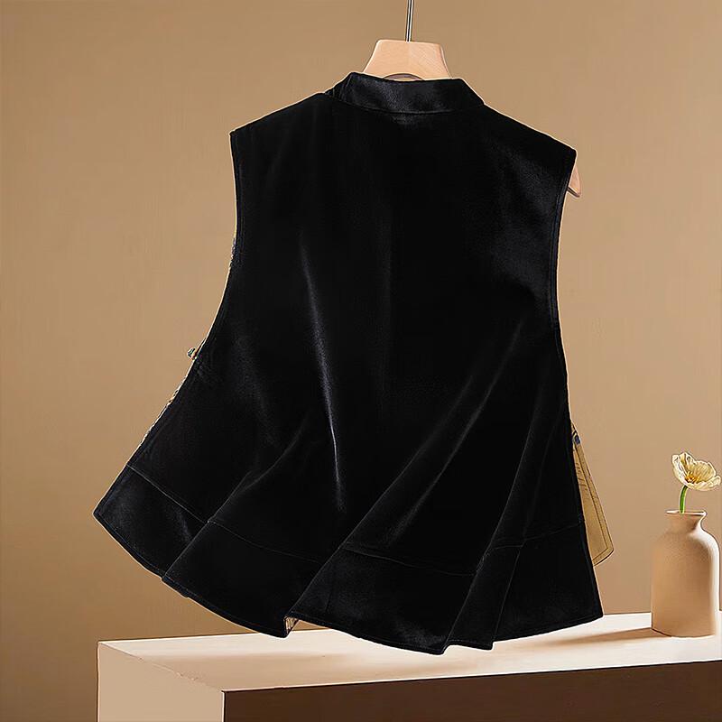 Women's New Chinese Style Floral Print Slim Fit Vest