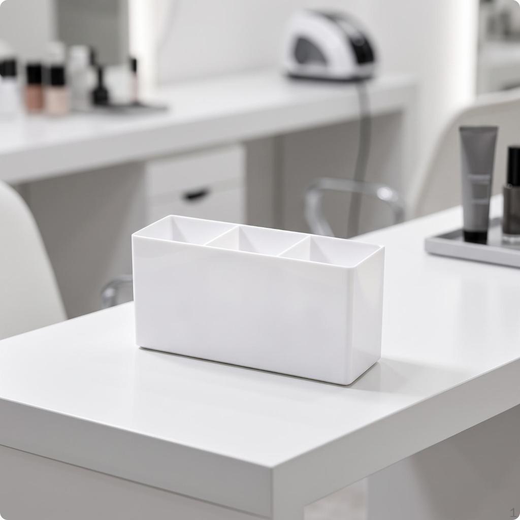 Kosmetik-Organizer mit 3 Fächern Acryl-Stil Make-up Arbeitsplatten-Aufbewahrungsbox für Wimpern