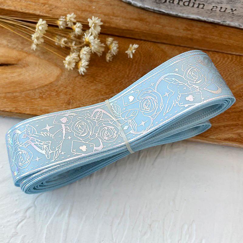 2.5cm*4.5m/Roll Packaging Ribbons Decorative Wrapping Gift Box Multiple Colors DIY Cartoon Lolita Clothing 14 Colors