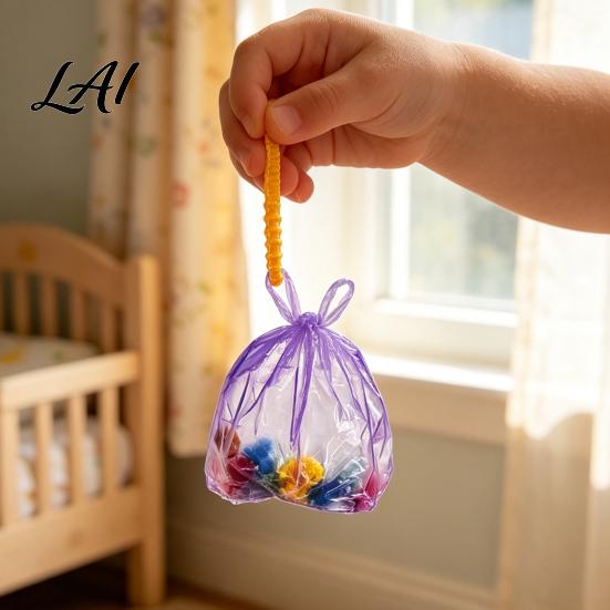 Simulated Trash Bag Toy Garbage Shaker Pendant Lightweight Portable Ornament with Buckle Fun Keyring 3D Printed Creative Novelty Keychain