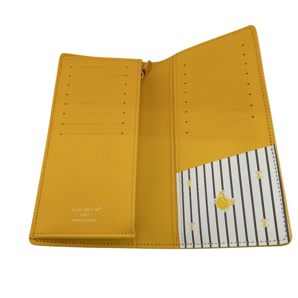 Louis Vuitton M25800 Epi Leather Portefeuille Blaza Purse Yellow Leather Used