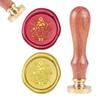 1pc DIY Scrapbook Brass Wax Seal Stamp and Wood Handle Sets Word Merry Christmas for Christmas Golden 8.9x2.5cm Stamps: 25x14.5mm