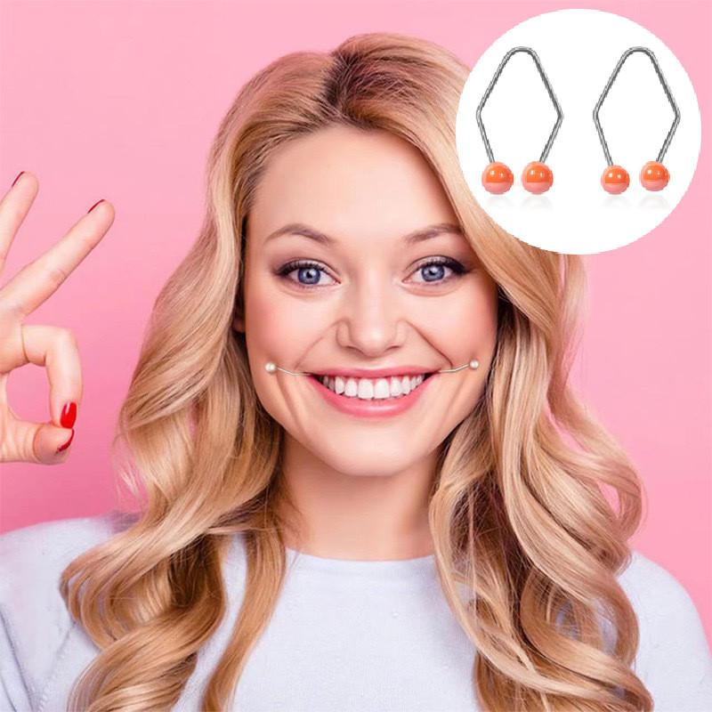 1 Pair Alloy Dimple Maker For Cheeks Pearl Facial Dimple Make Tool Training